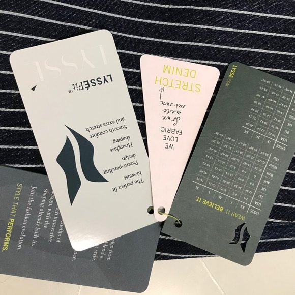 Lysse - Denim Cuffed Crop pant - Blue & White Stripe - Picture 2 of 4